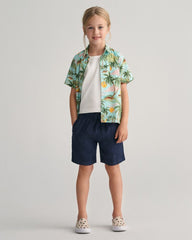 Kids Linen Shorts 92 / MARINE