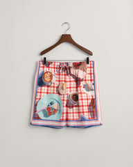 Printed Silk Shorts Linen / XS