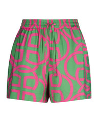Relaxed Fit Monogram Print Pull On Shorts Perky Pink / 32