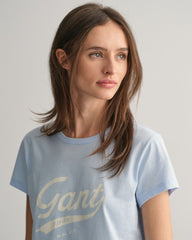 Script Graphic T-Shirt Fresh Blue / S