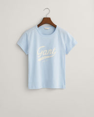 Script Graphic T-Shirt Fresh Blue / S