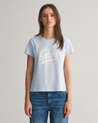 Script Graphic T-Shirt Fresh Blue / S