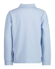 Kids Shield Long Sleeve Piqué Polo Shirt Fresh Blue / 92