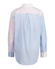 Relaxed Fit Patchwork Shirt Muted Blue / 32