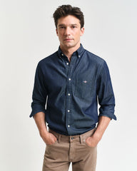 Regular Fit Indigo Shirt DARK INDIGO / S