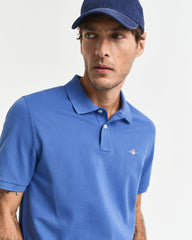 REGULAR Fit Shield Piqué Polo Shirt RICH BLUE / S
