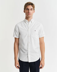 REGULAR Fit Classic Oxford Short Sleeve Shirt WHITE / S