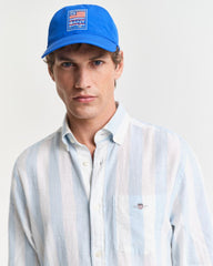 Gant Regular Fit Bold Striped Cotton Linen Shirt