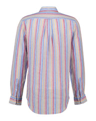 REGULAR Fit Multi Striped Linen Shirt 419-GAN / XS