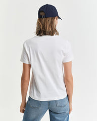 REGULAR TONAL SHIELD SS T-SHIRT WHITE / S