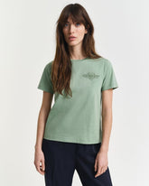 REGULAR TONAL SHIELD SS T-SHIRT KALAMATA GREEN / S