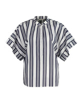 OVER SIZED STRIPED POPOVER CLASSIC BLUE / 34