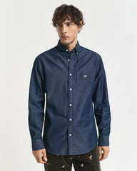 Regular Fit Indigo Shirt DARK INDIGO / S