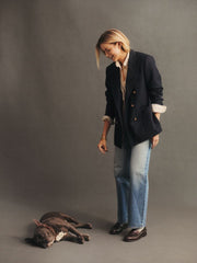 Oversized Striped Poplin Shirt Cream / 32