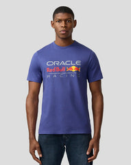 تي شيرت Oracle Red Bull Racing للجنسين بشعار كبير في الأمام - أزرق سكيبَر
