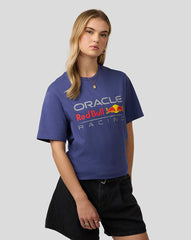 تي شيرت Oracle Red Bull Racing للجنسين بشعار كبير في الأمام - أزرق سكيبَر