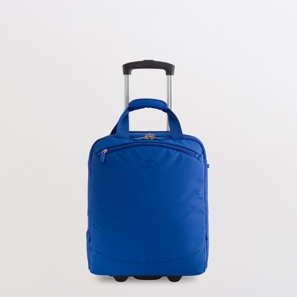 حقيبة ترولي صلبة مثيرة ماركة Go Luggage باللون الأزرق الكهربائي