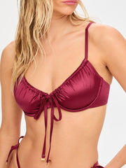 Ann Summers KBX Swim Shimmer Wired Bikini Top Red