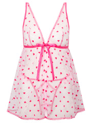 Ann Summers Queen of Hearts Crotchless Babydoll Set