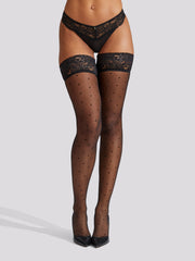 Ann Summers Lace Top Spot Hold Ups