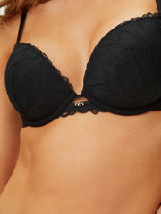 Knickerbox Harper Padded Plunge Bra Black