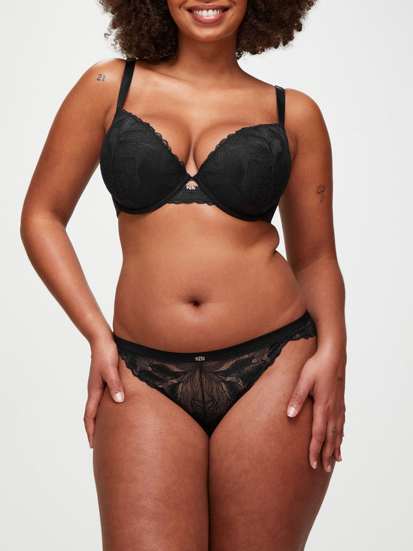 Knickerbox Harper Padded Plunge Bra Black