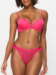 Knickerbox Harper Smooth Padded Plunge Bra Hot Pink