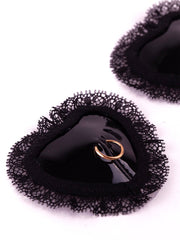 Ann Summers Heart Lace and PU Nipple Covers