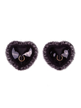 Ann Summers Heart Lace and PU Nipple Covers