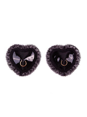 Ann Summers Heart Lace and PU Nipple Covers