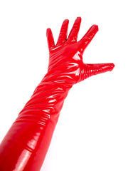 Ann Summers Wet Look Gloves Red