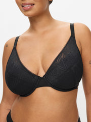 Knickerbox Tessa Padded Plunge Bra Black