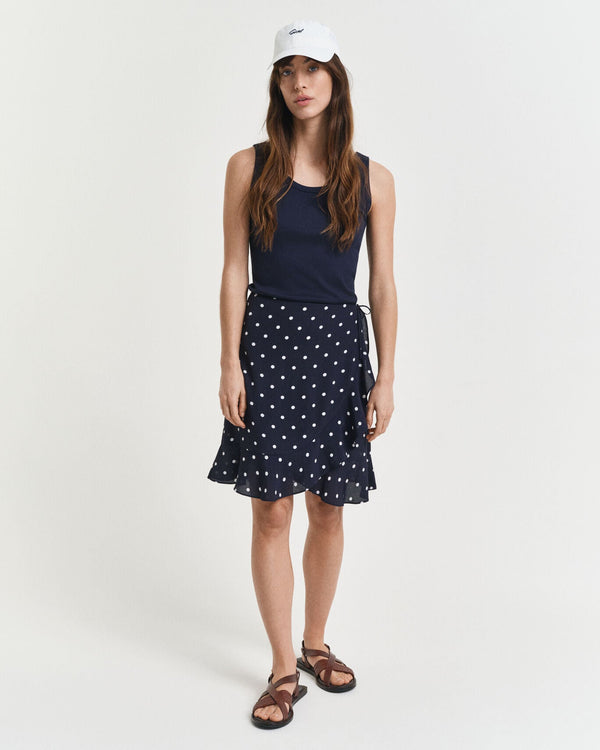 DOT PRINT FRILL SKIRT