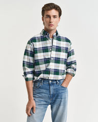 Gant Regular Fit Checked Classic Short Sleeve Oxford Shirt