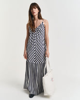 Gant Maxi Chevron Striped Strap Dress