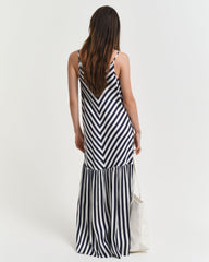 Gant Maxi Chevron Striped Strap Dress