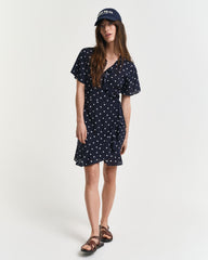 Gant Regular Dot Print Frill Dress