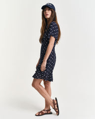 Gant Regular Dot Print Frill Dress