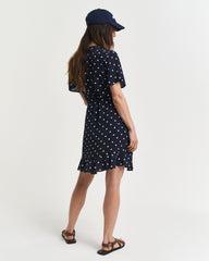 Gant Regular Dot Print Frill Dress