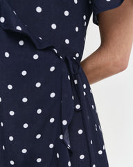 Gant Regular Dot Print Frill Dress