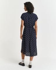 RELAXED DOT PRINT CAFTAN DRESS