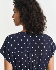 RELAXED DOT PRINT CAFTAN DRESS