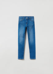 Ovs Kid Girls Skinny-Fit Jeans In Denim French Terry