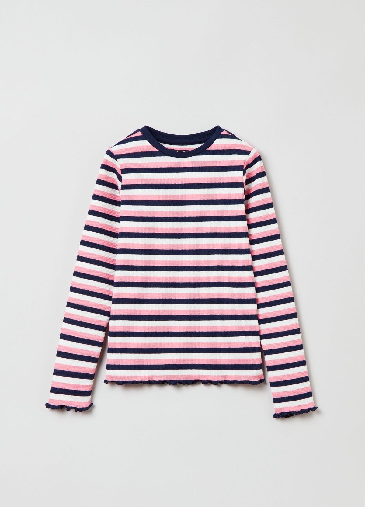 Ovs Long-Sleeved T-Shirt With Stripes