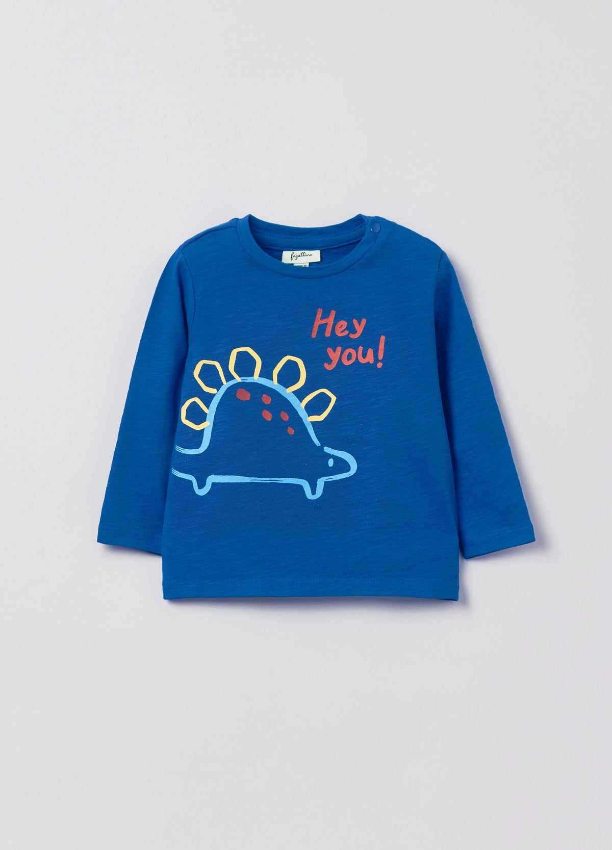Ovs Fagottino T-Shirt With Dinosaur Print And Long Sleeves