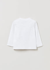 Ovs Fagottino T-Shirt With Dinosaur Print And Long Sleeves