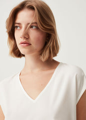 Ovs Housebrand Viscose Blouse With V Neck