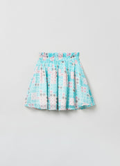 Ovs Housebrand Pleated Skirt With Majolica Print
