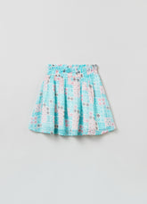 Ovs Housebrand Pleated Skirt With Majolica Print