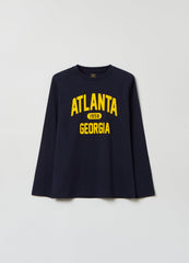 Ovs Boys Atlanta Georgia Slogan Long Sleeve T-Shirt
